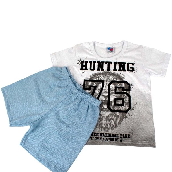 41650 conjunto camisa meia manga e bermuda de moletom hunting 76 masculino3
