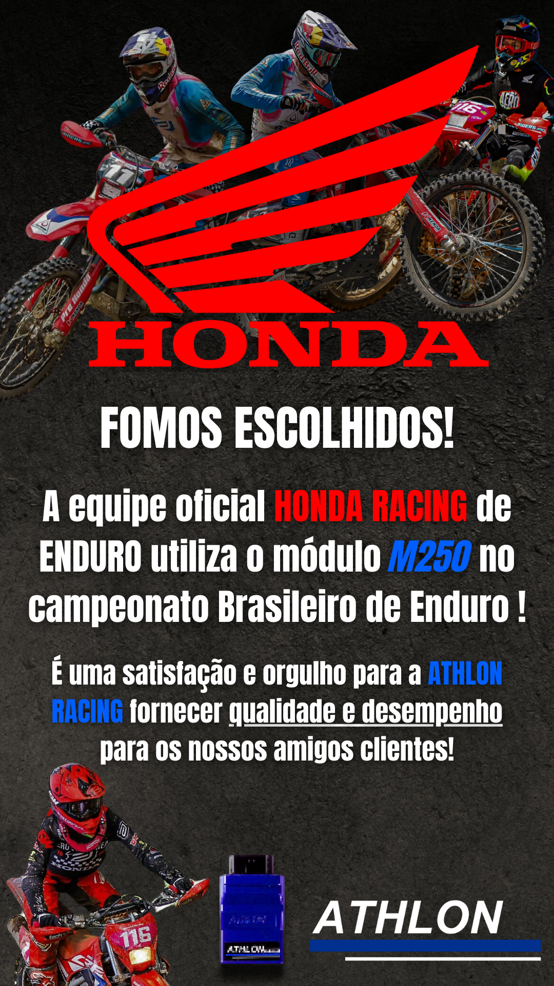 Fomos escolhidos - Honda Racing