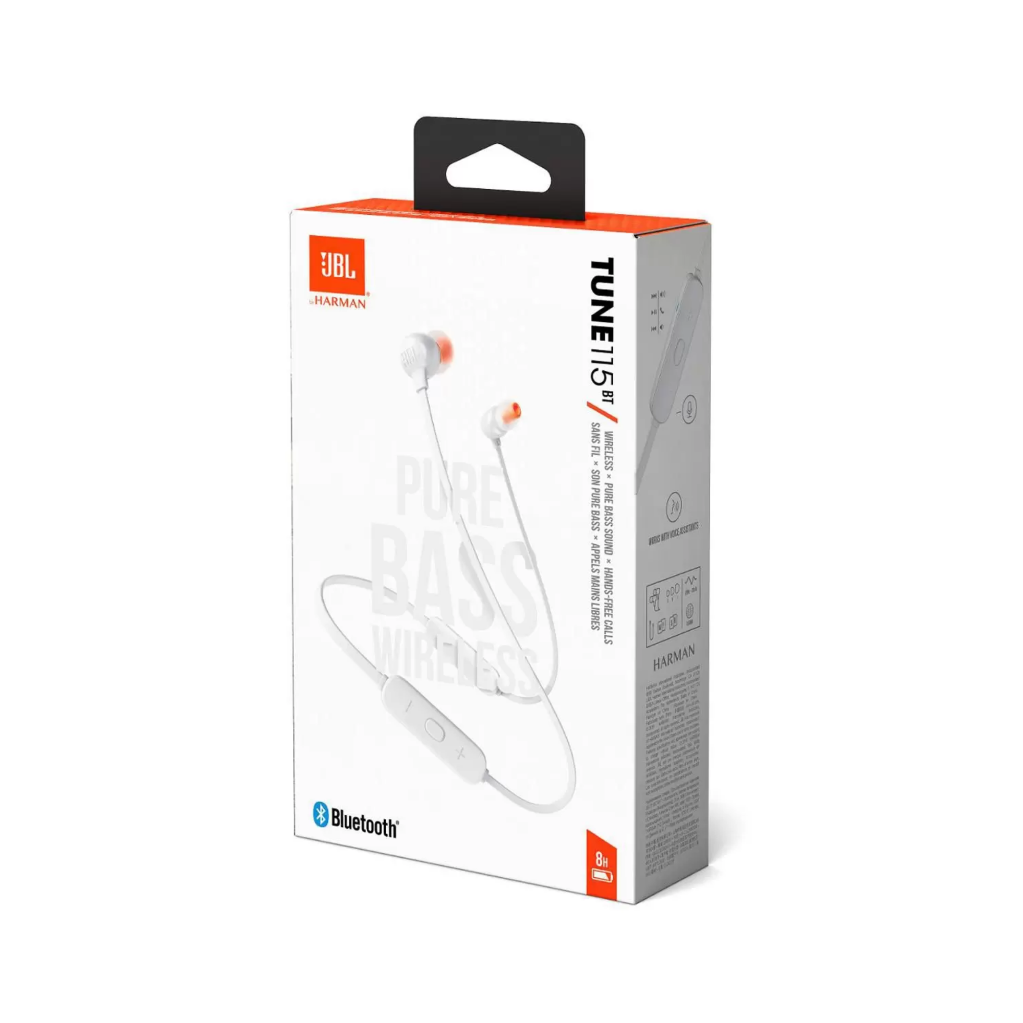 Fone de Ouvido Jbl T115bt In-Ear Bluetooth Pure Bass Branco