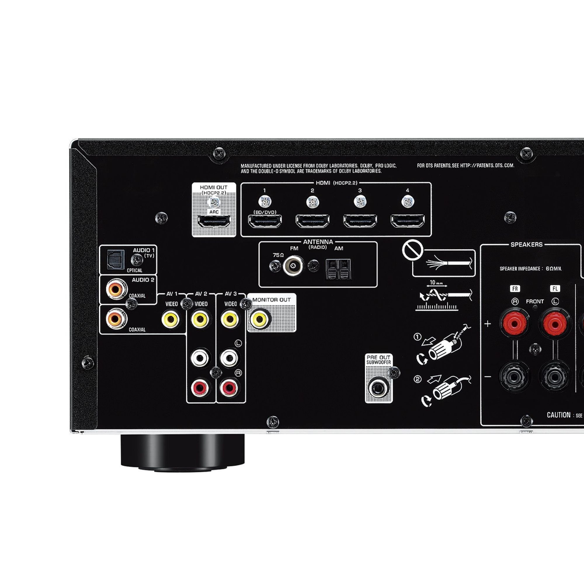 Receiver Yamaha RxV385 Bl 5.1ch Bluetooth 4k 3d Bivolt