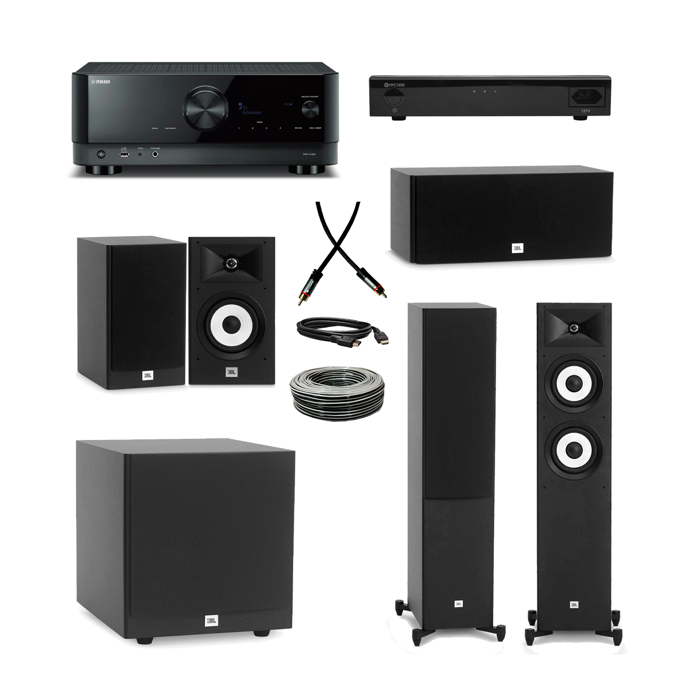 Kit Home Theater Torres JBL 5.1 Receiver RXV4A Completo 110V