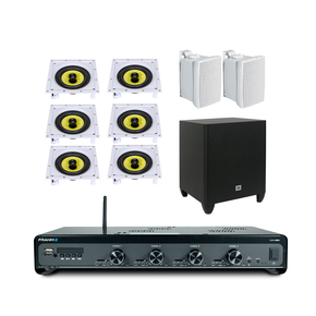 Kit Amplificador HS 320.2 + Stage A130 + Sub Ativo CI8P