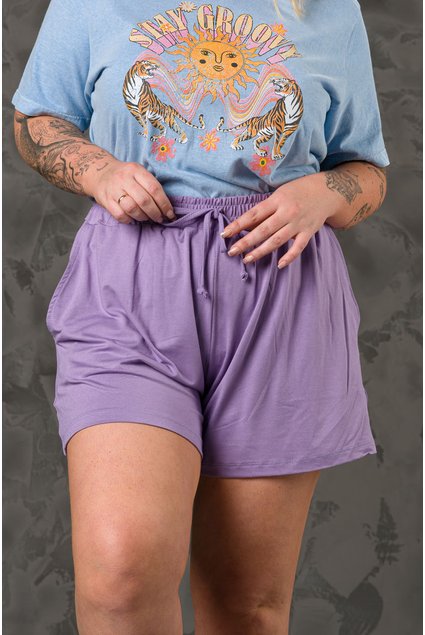moda-plus-size-Shorts Feminino Plus Size de Viscolycra 102577-A