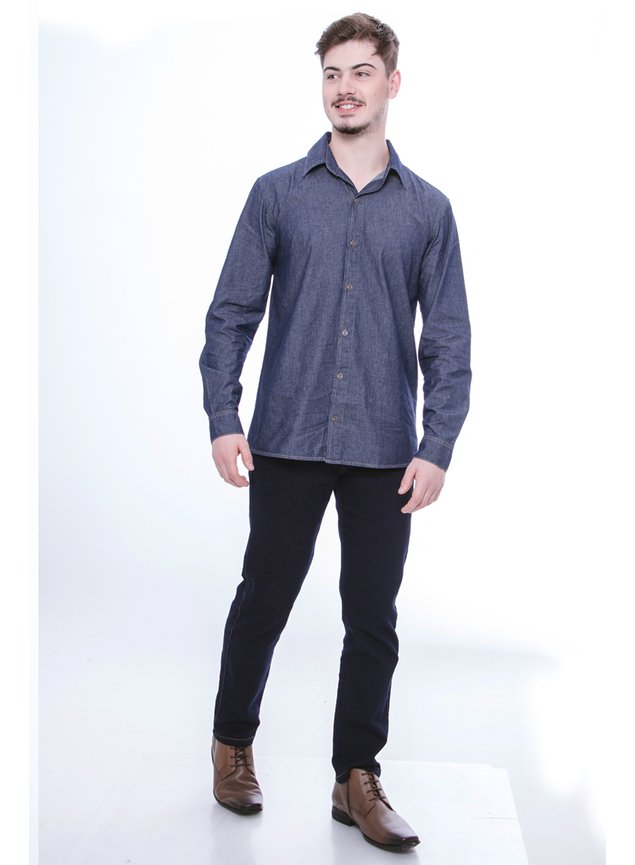 camisa manga longa hugo masculina awe jeans 2