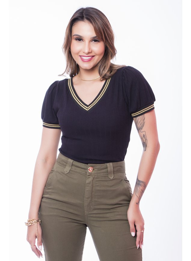 blusa cropped hanna preto feminina awe jeans 2