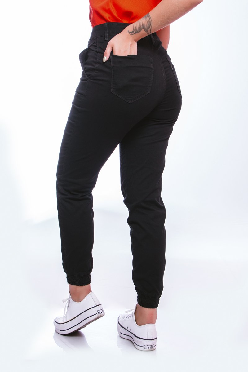 Calça jogger 2024 preta jeans