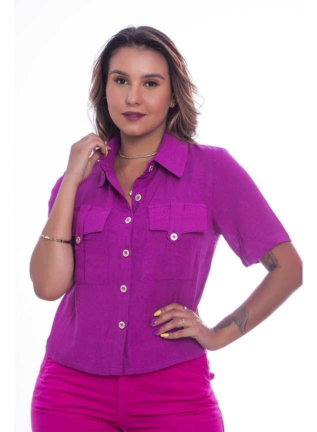 camisa cropped fabricia violeta feminina awe jeans 2