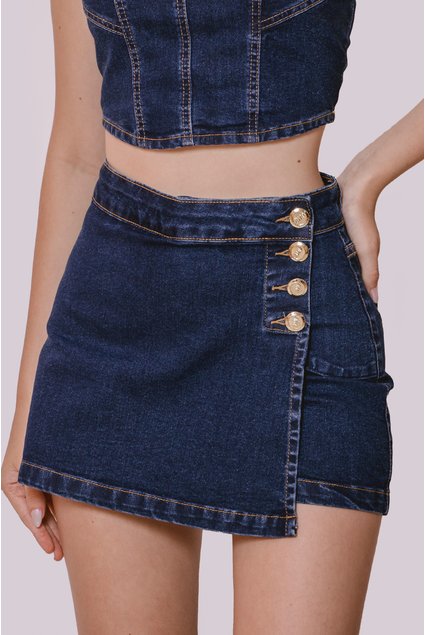 shorts saia ludmila feminina awe jeans 2