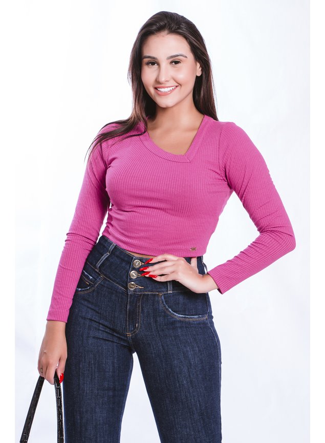 blusa cropped katte pink feminina awe jeans 2