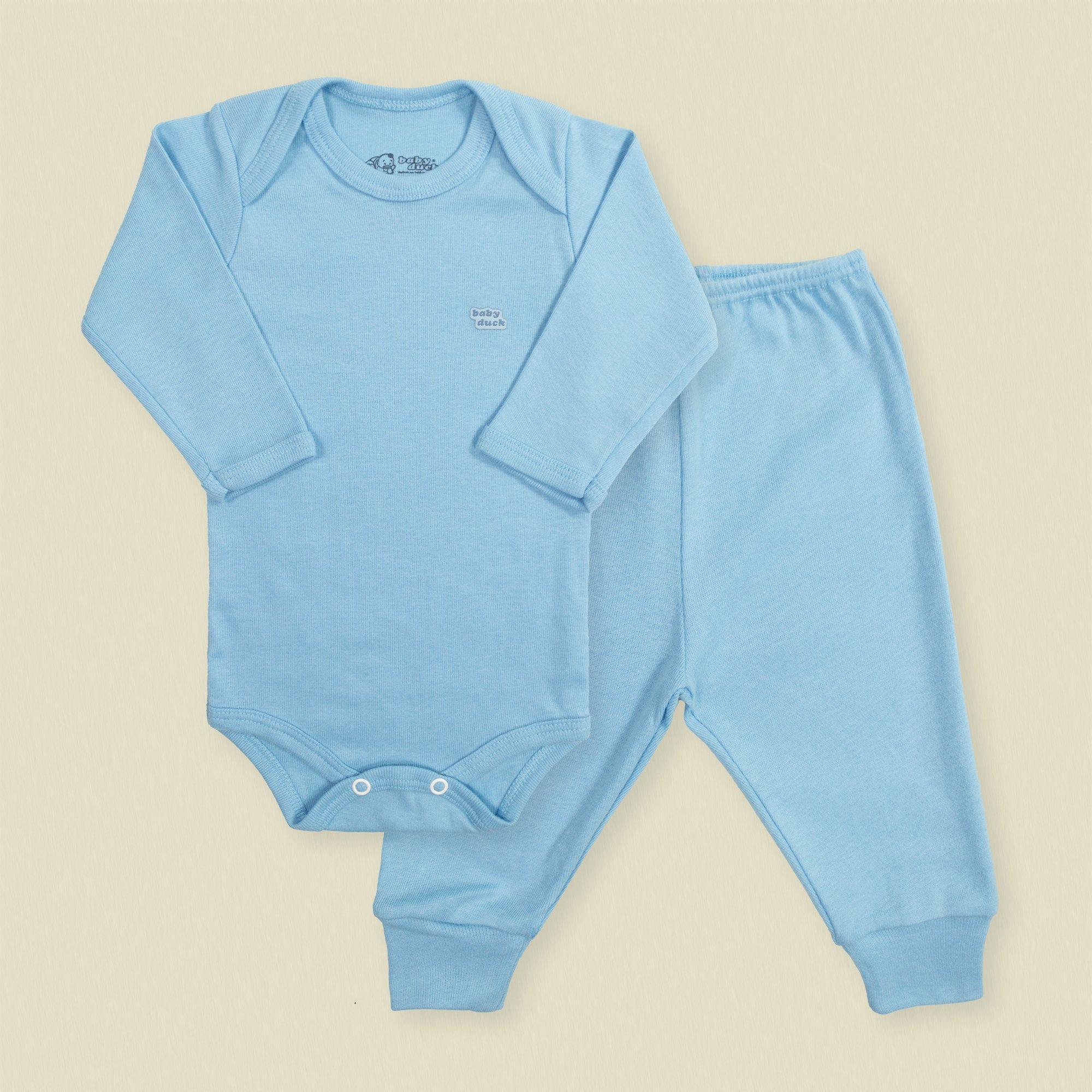 Conjunto Body Manga Longa Baby Duck Comfort - Branco