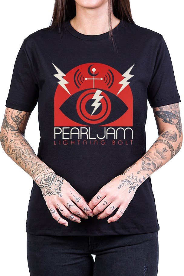 Camiseta Pearl Jam Lightning Bolt Algod O