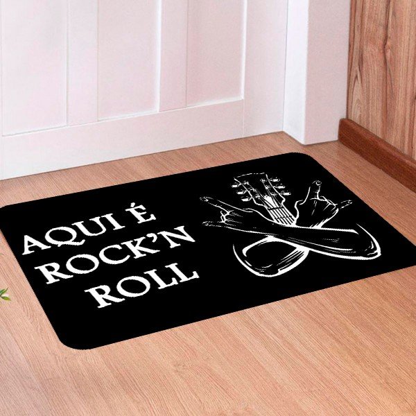 Tapete Para Porta Aqui é Rock'n Roll