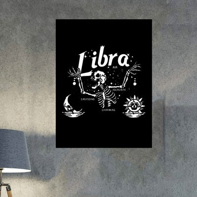 Placa Decorativa Desenho Signo de Libra