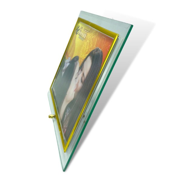 Porta Retrato Vidro Reto 15x20 Premium Horizontal - Yazi - Mundial