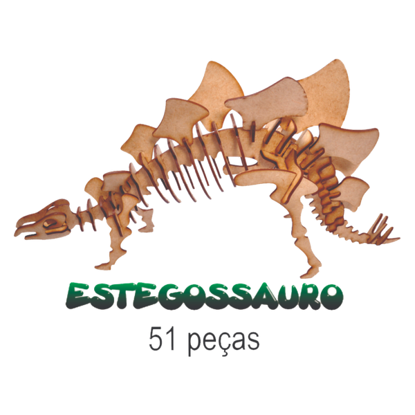 Jogo De Quebra Cabeça Infantil Dinossauro 3d Mdf