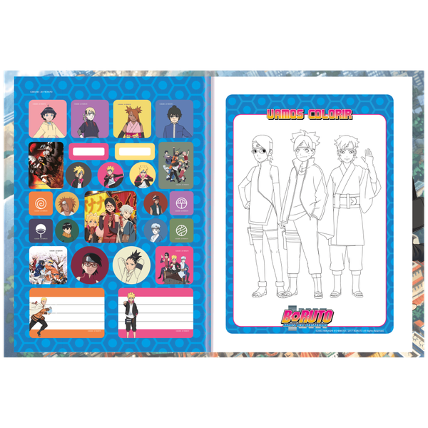 Caderno Boruto Filho Do Naruto Escolar 160 Folhas 10 Matéria