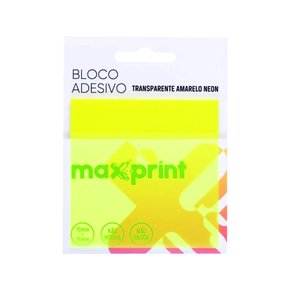 bloco adesivo maxprint transparente amarelo