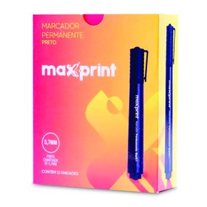 marcador permanente maxprint preto
