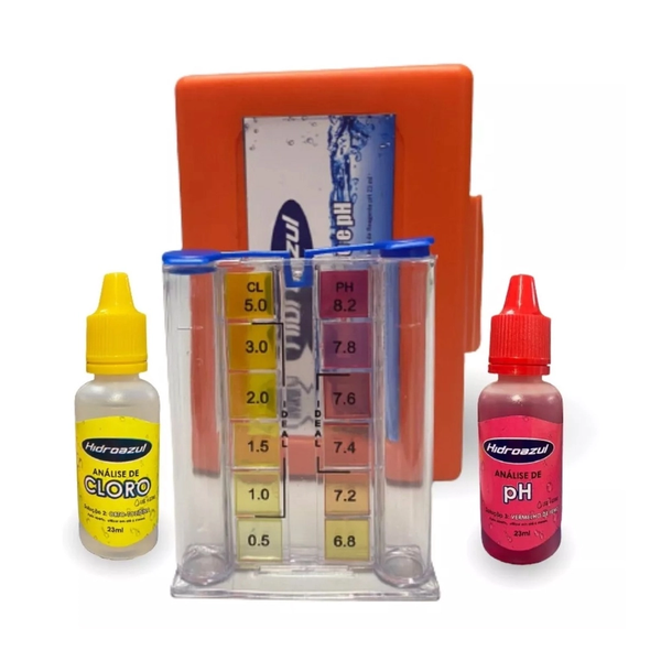 Kit analise de cloro e PH