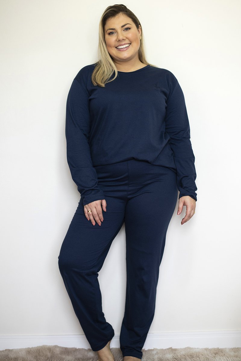 Pijama inverno cheap plus size