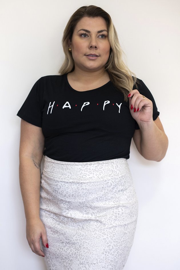 TSHIRTS FEMININA PLUS SIZE NO ALGODÃO - World Girls Tshirts