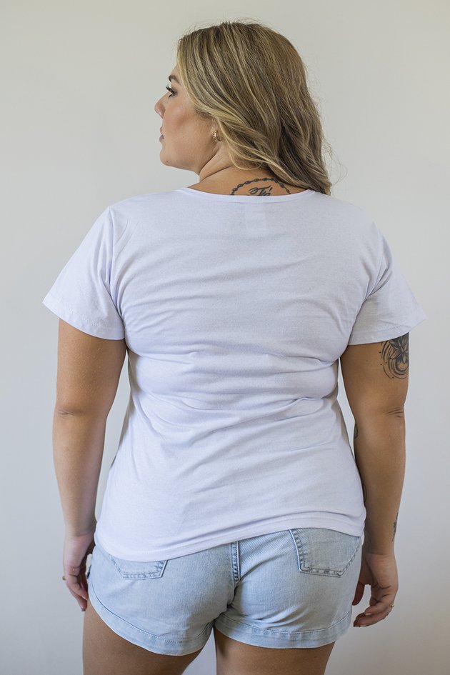 Camiseta Feminina Plus Size De Algodão Melhor Mãe