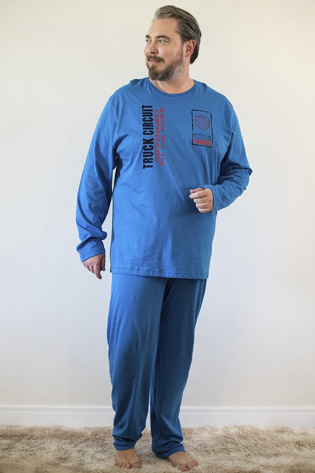 Pijamas Masculino Inverno Plus Size 100% Algodão BeBlast