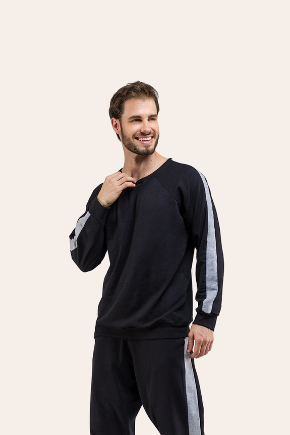 Casaco Masculino Adulto Preto Moletinho Bela Notte