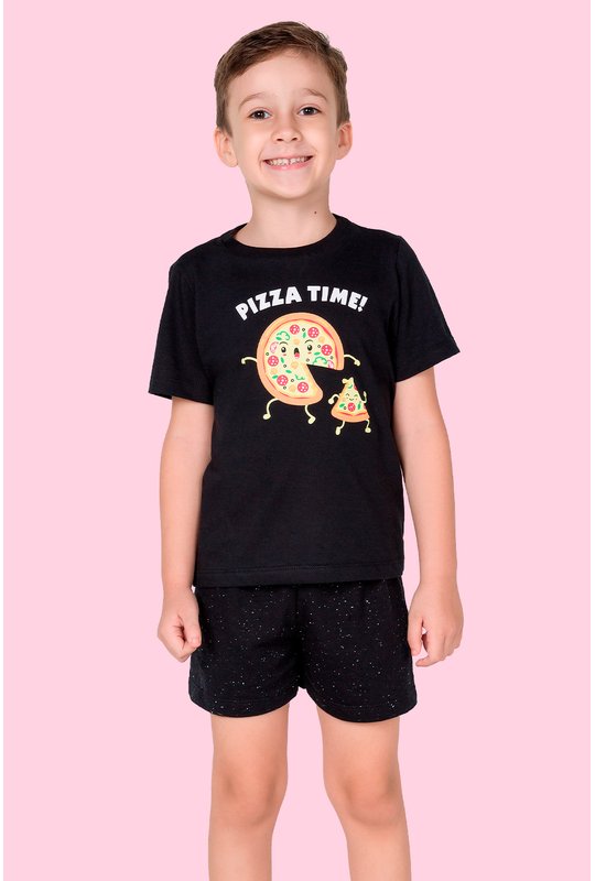09 pijama infantil masculino pizza time bela notte