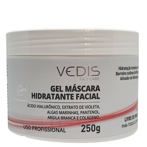 gel mascara hidratante facial vedis acido hialuronico 250g