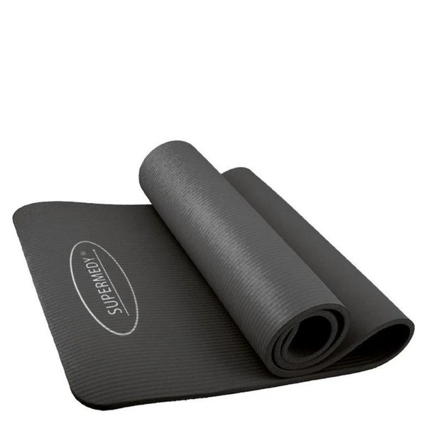 tapete yoga preto 1 80x0 60cm 10mm com bolsa supermedy