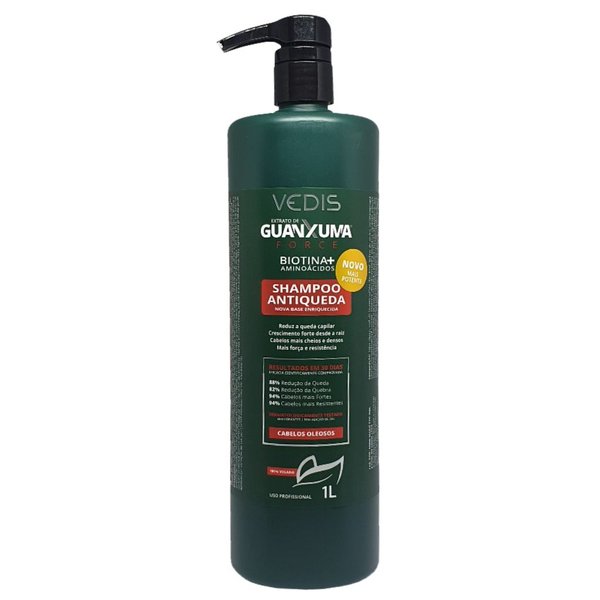 01 shampoo antiqueda force cabelos oleosos 1l vedis