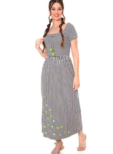 Vestido top hapuk listrado