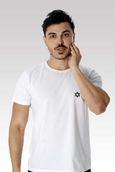 Camiseta T-shirt Estrela de Davi Branco