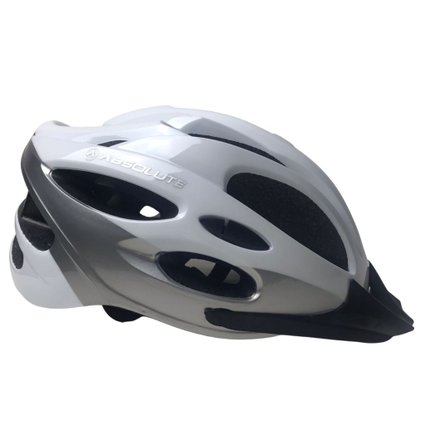 capacete ciclismo abolsute nero branco prata