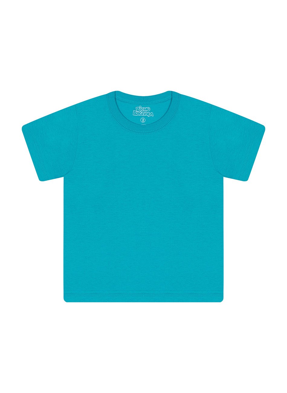 Kit Camiseta Infantil Rei Rex Básica Menino - 2 Peças - Azul+