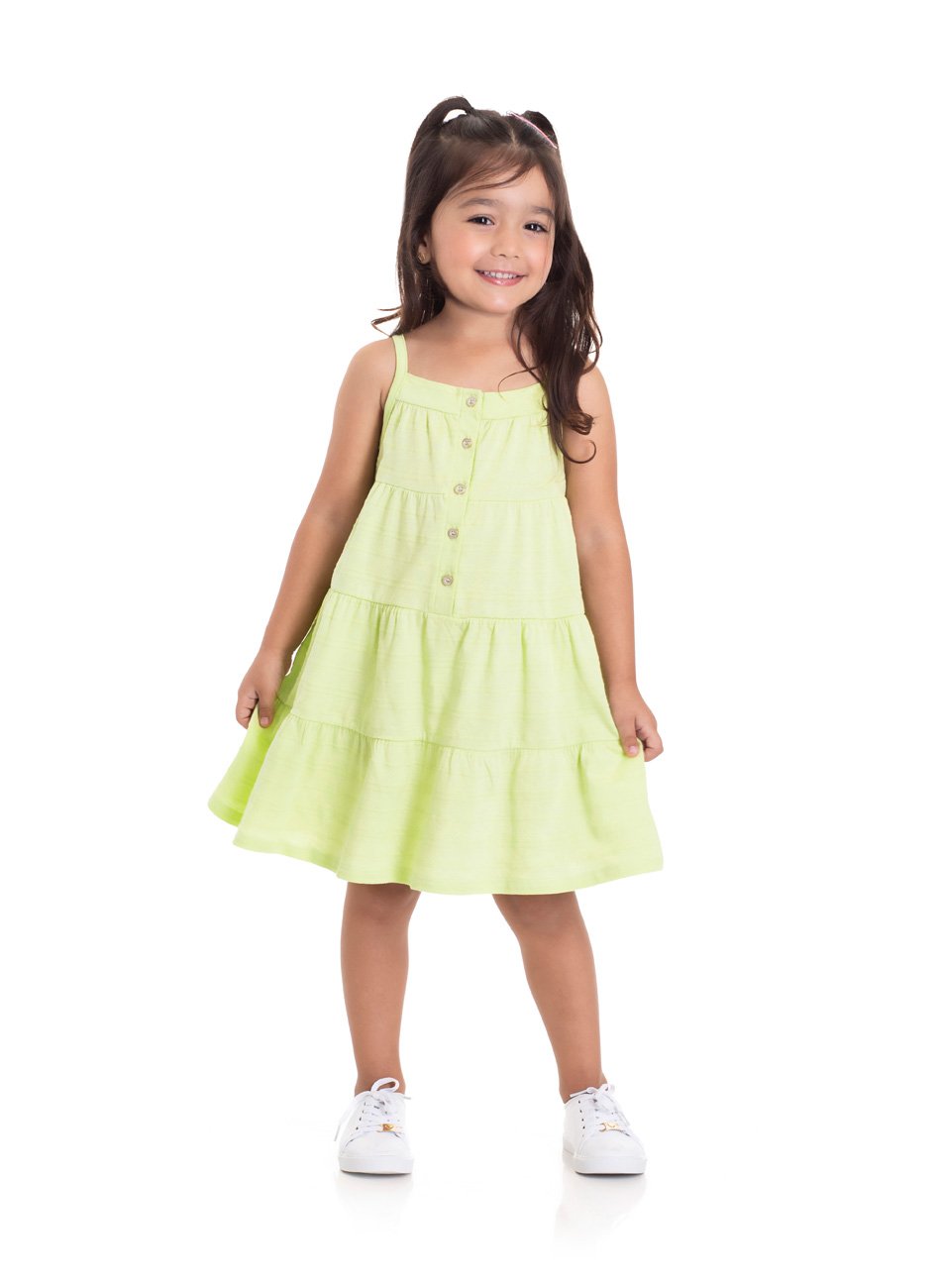 Vestido Bebê Menina Babados Flores Rosa TMX Kids