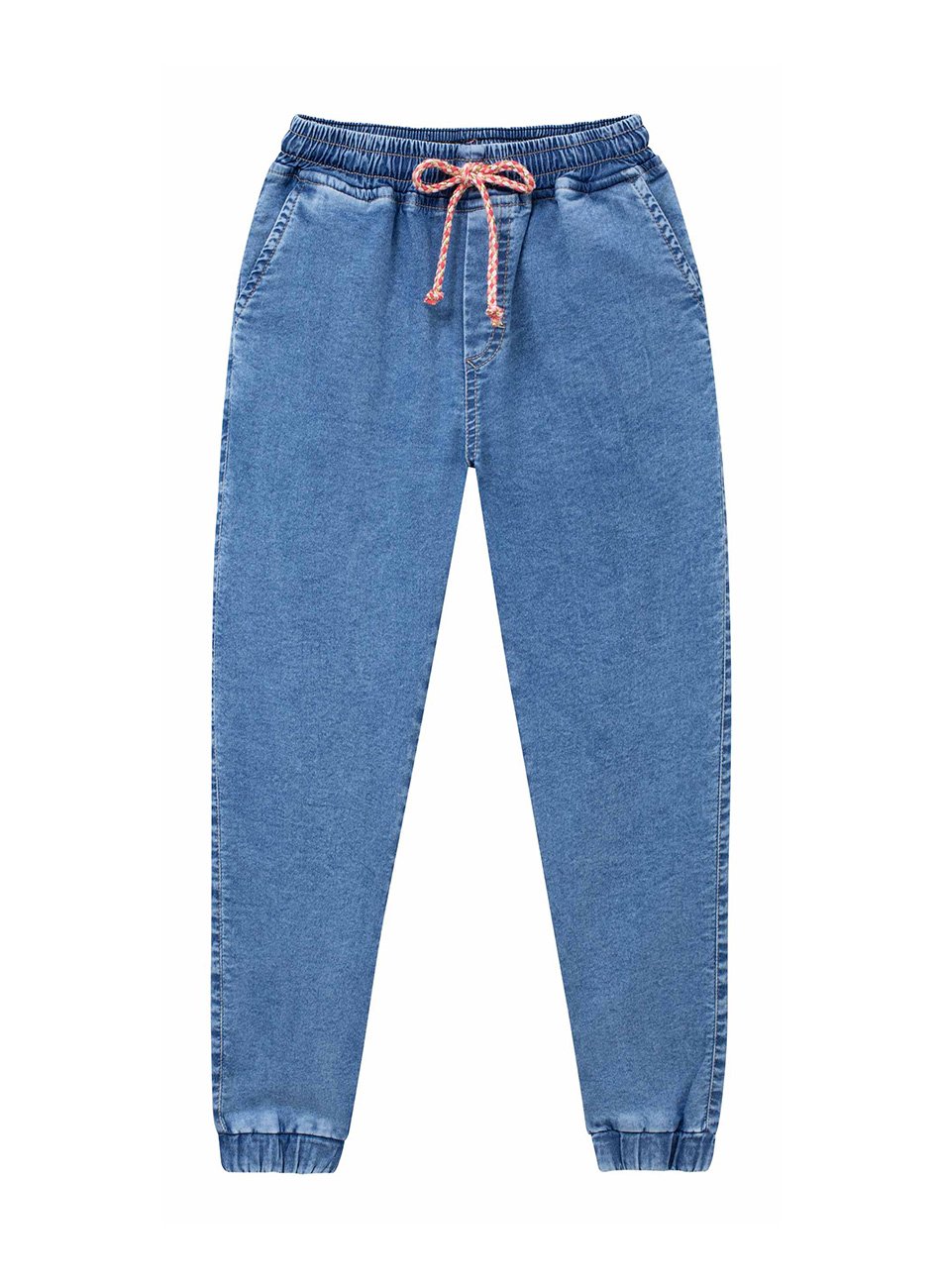 Calça Jogger Jeans Infantil Menina - Bakulele Azul