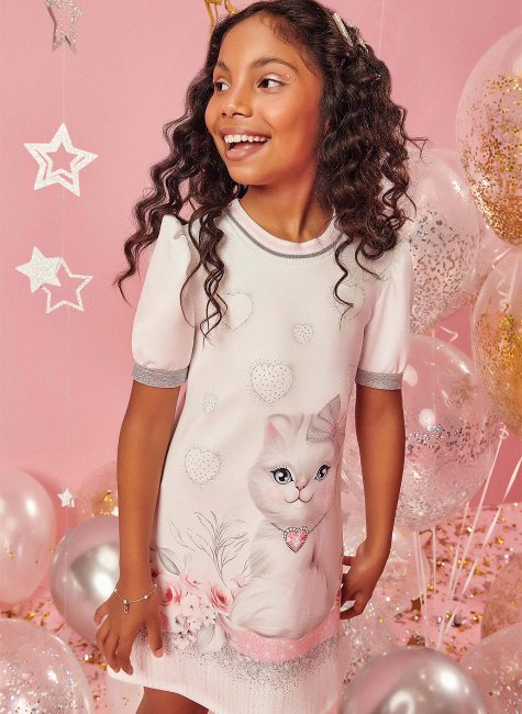 Vestido kukie infantil boneca anime em Fly Tech