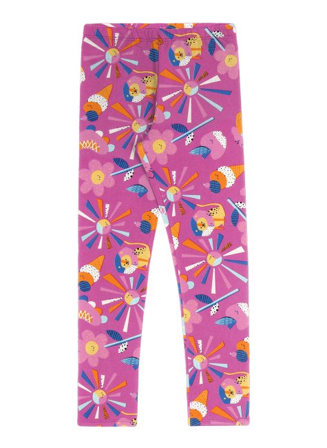 Calça Legging Alakazoo Infantil Malha Estampada Azul Escuro