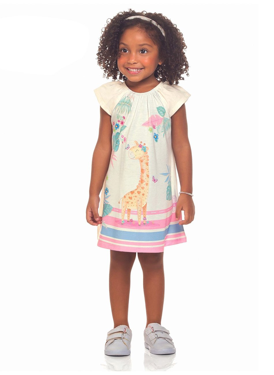 Vestido best sale bege infantil