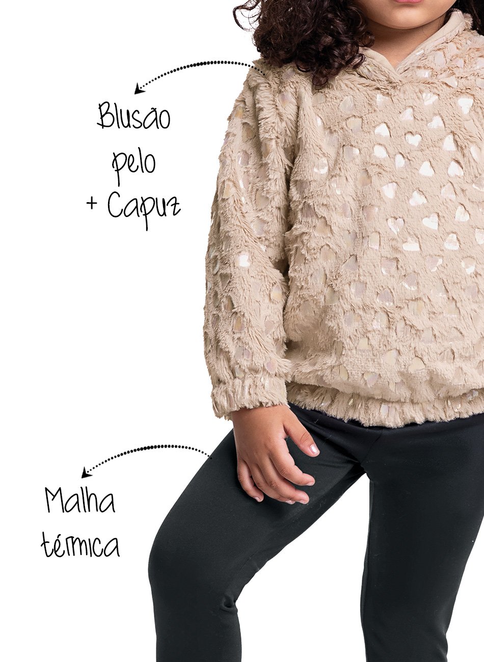 Conjunto blusa + leggings em malha pointelle - 2 peças - BEGE - Kiabi -  20.00€