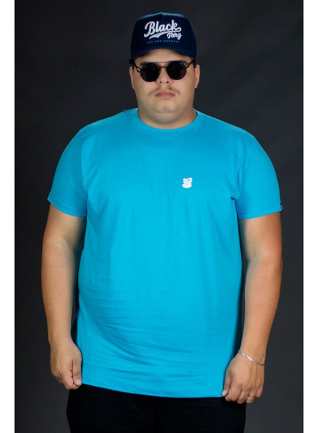 camiseta plus size azul bear hx masculina 1
