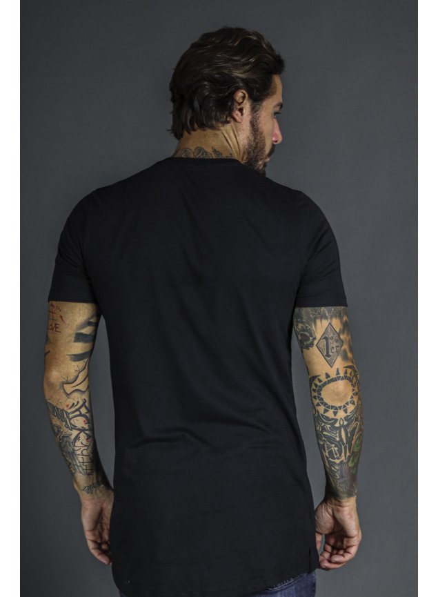 camiseta longline black orlando 2