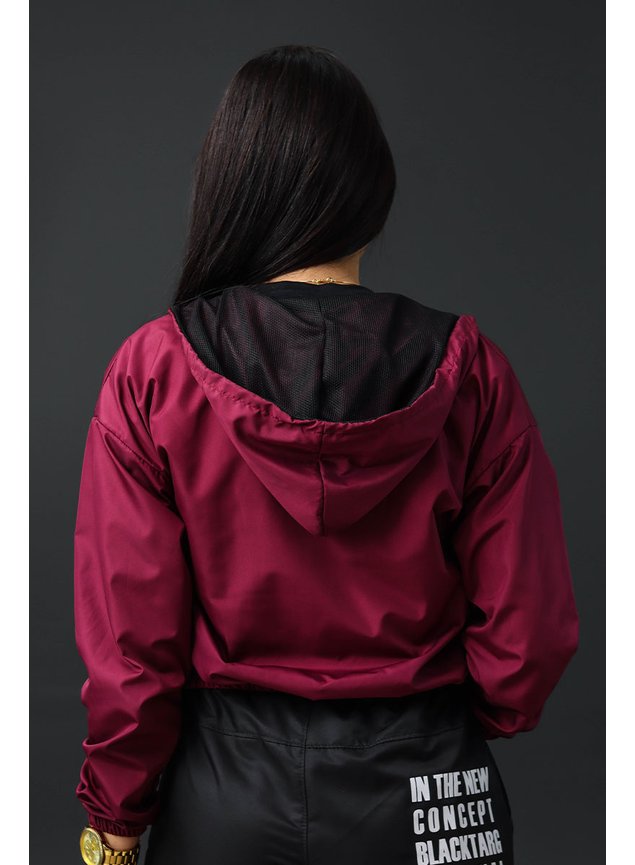 corta vento cropped bordo ruby 2