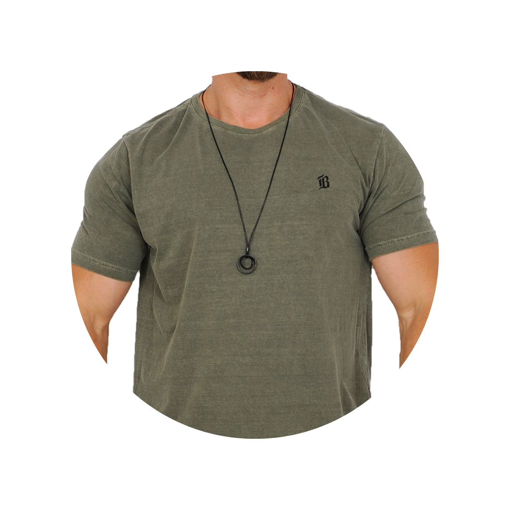 camiseta estonada verde militar bluhen masculina masculino bali