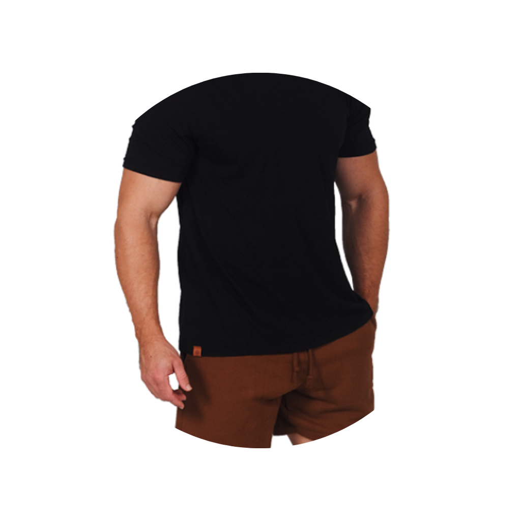 camiseta masculina bluhen gola v preta preto escura escuro tradicional academia treino bluhen 3