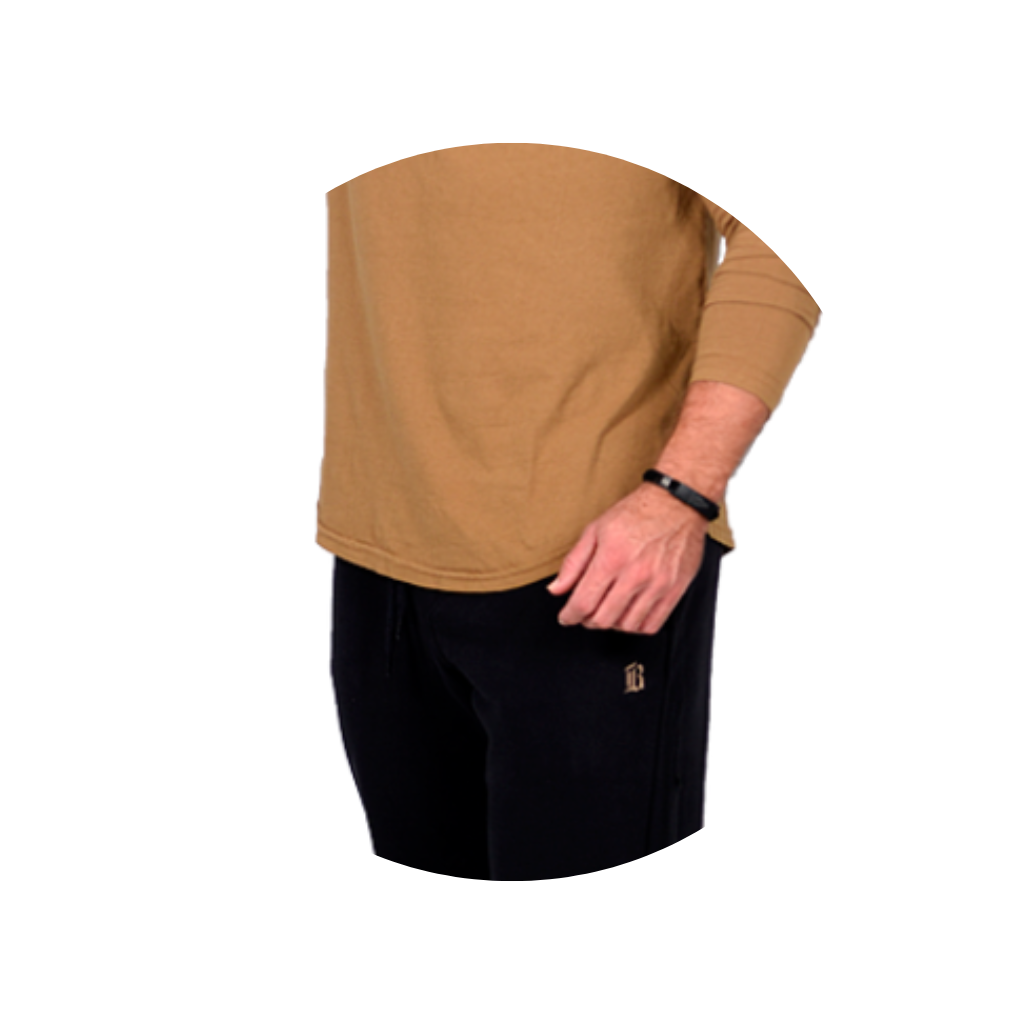 camiseta manga longa longline caramelo bluhen algodao casual basica liso lisa gola redonda inverno outono calca jogger preta 3