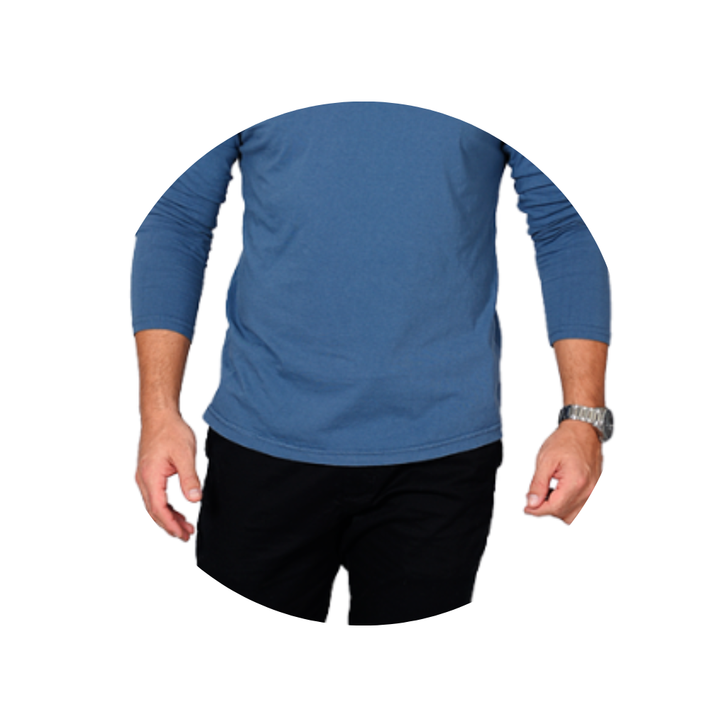 camiseta logline manga longa casual bluhen masculino masculina inverno frio azul estilo moda camisa 5 3
