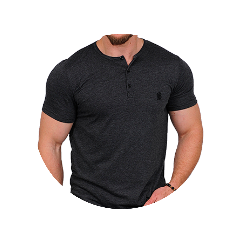 new orleans henley mescla chumbo masculino masculina bluhen